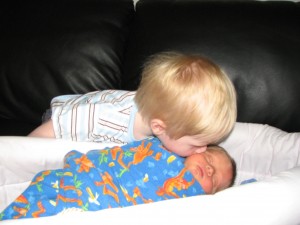 My big brother Cole loves kissing me