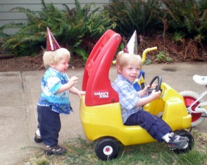 014 I love pushing around my brother Cole